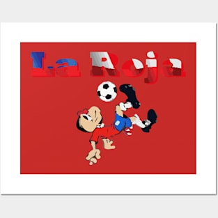 La Roja Chilean Soccer shirt with Condorito! Posters and Art